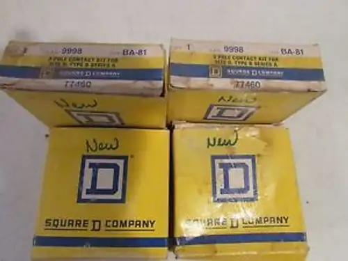 Square D 9998 BA-81 Ser A 3 Pole Contact Kit For Type B Size 0. 4