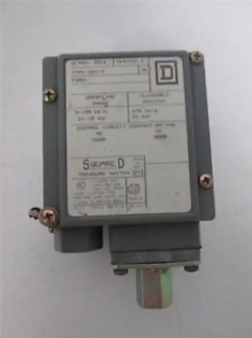 Square D 9012 GDW-5 Machine Tool Pressure Switch 75 psig decreasing
