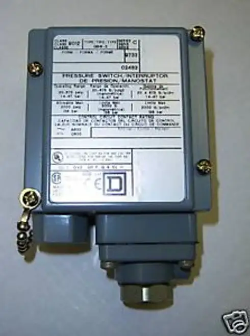 Square D Pressure Switch Class 9012 Type GBW-2