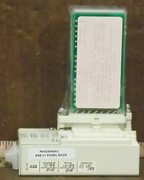 1 ABB RXMB-1 SOLID STATE RELAY W/ RXZ-21 PANEL BASE NNB
