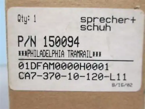 Sprechter & Schuh Contactor CA7-370-10-120-L11 CA7-37 Box