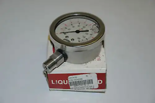 WINTERS W25PLFSI THERMOGAUGES 825-R2 0-160 PSI LIQUID FILLED GAUGE KG/CM