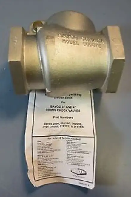 Dixon Bayco 3000 Series 3 Aluminum Swing Check Valve Model 3000TE NWOB