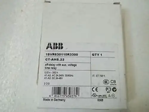 Abb Ct-Ahs.22 Off-Delay Wtih Aux.Voltage Time Relay