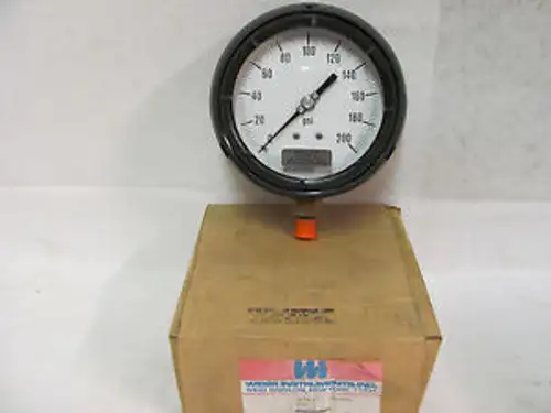 Weiss 4UG-1 Pressure Gauge/Gage 200 PSI 1/4 NPT 4 Face