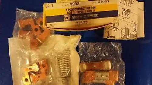 Square D Class 9998 Type Ua-81 3 Pole Contact Kit Size 3 Types E & U