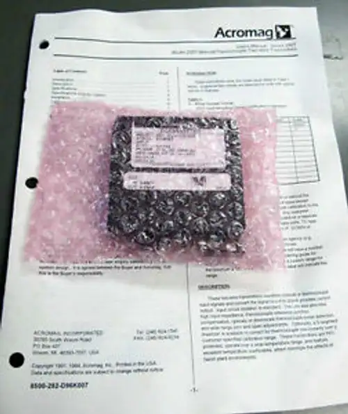 Acromag 250T-Sloo-Din-Ncr-C 2-Wire Transmitter 0-400C Type S Un Surplus