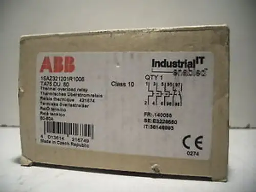 Abb Ta75 Du 80 Ta75Du80 Quantity 60-80A Thermal Overload Relay