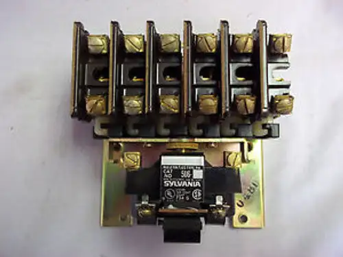 Sylvania Pm A.C. Relay # 7305 Cat # 5U6-76 6 N.O. Contacts 120V 60Hz 600V Ac Max