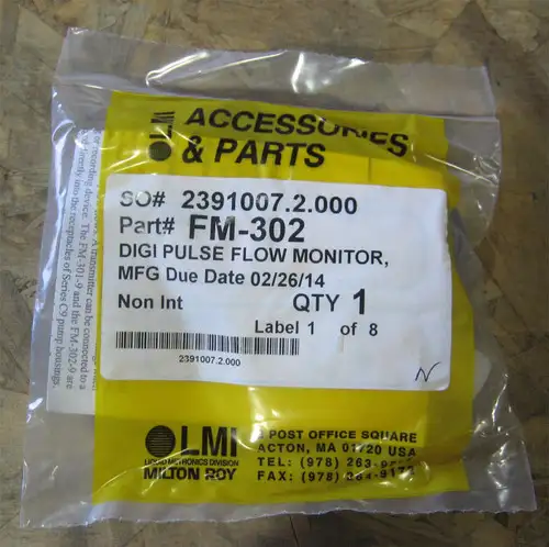Lmi Milton Roy Digi-Pulse Flow Monitor Fm-302