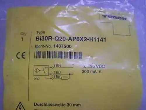 Turck B130R-Q20-Ap6X2-H1141 Ring Type Proximity Sensor