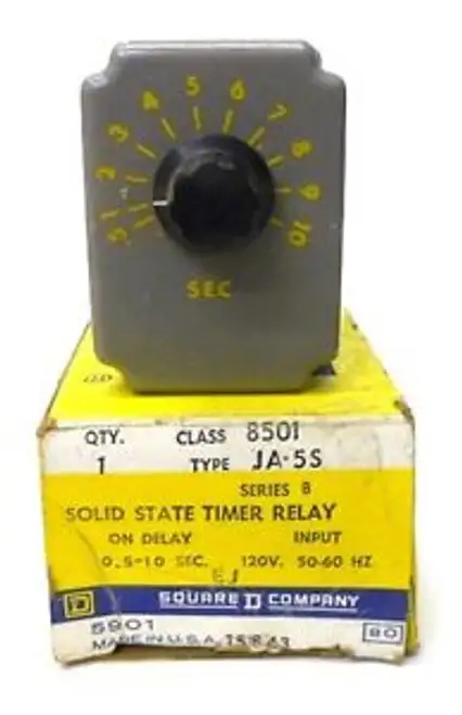 Square D Solid State Timer Relay Class: 8501 Type: Ja-5S Series B Usa