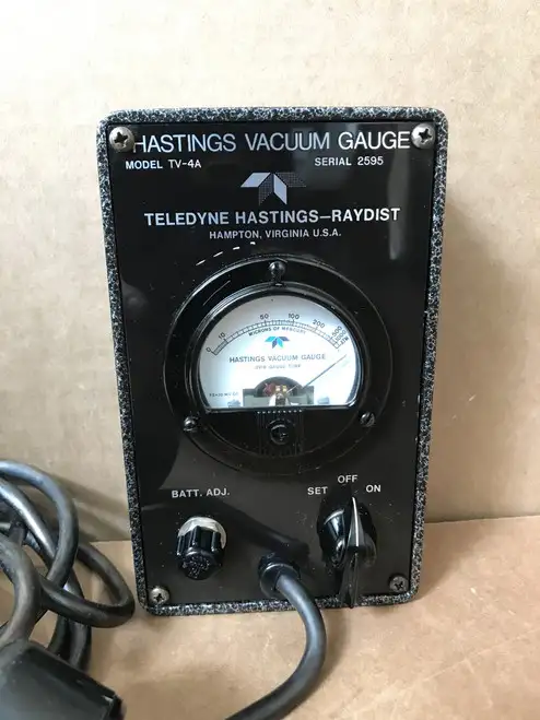 Hastings Instruments Vacuum Gauge Model Tv-4A Gauge Tube Dv-6