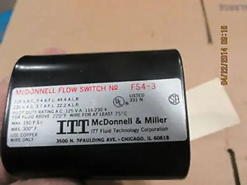 Itt Fs4-3 Flow Switch
