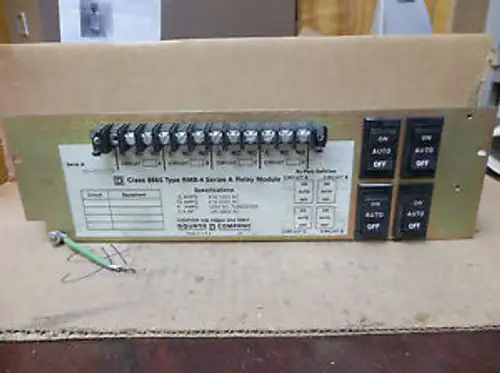 Square D Relay Module 8865 Rmb-4 Rmb4 Series A 15A 15 A Amp 250 V Volt Vac