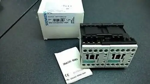 Siemens 3Ra1316-8Xb30-1Bb4 Contactor Rev S00 9A 24Vdc 3P Scrw S00 Reversing Con