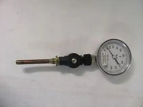 Gauge 40-240 F W/Flex Elbow 9/16 Npt 3-3/8 Stem 11-9/16 Long Nnb