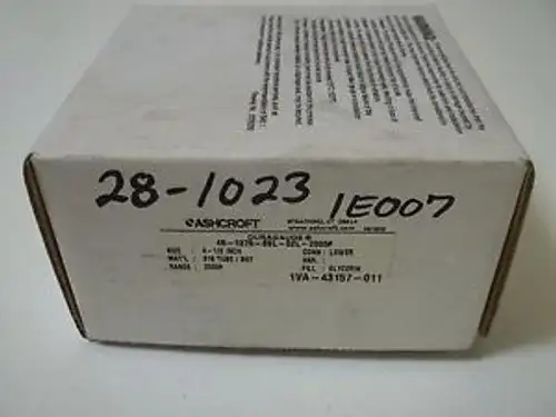 Ashcroft 45-1279-Ssl-02L-2000# Duragauge 0-2000
