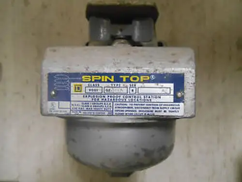 Square D Gt-107 9001 Spin Top Explosion Proof Steel Control Station