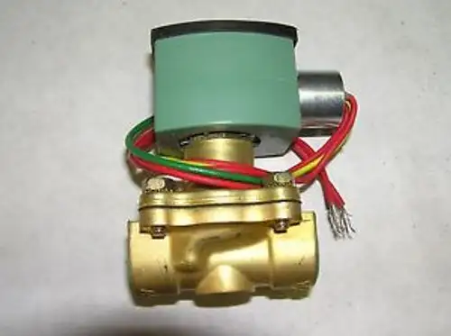 T 991781 Solenoid Valve 2/2 1/2 In No 120V Brass Red Hat 3Uk87 8210G34