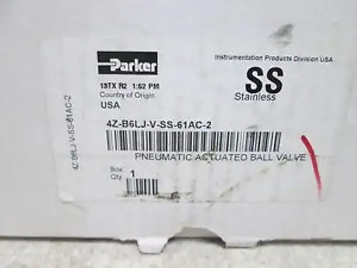 Parker 4Z-B6Lj-V-Ss-61Ac-2 Actuated Valve