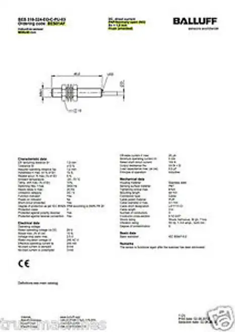 Bes01Af Bes 516-324-Eo-C-Pu-03 M8X45 Dc Pnp No Sn=1.5 Flushshielded Dubai