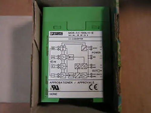 Phoenix Contact #Mcr-F/I-100K/V-E Converter Transducer 55935140