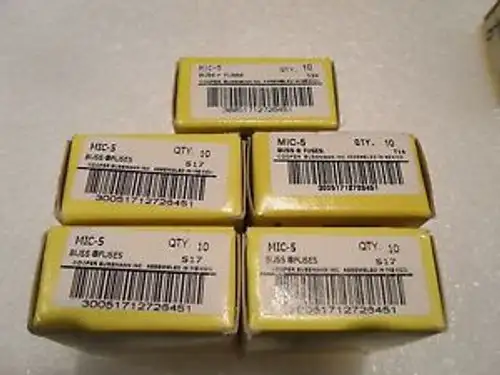 Cooper Bussmann Mic-5 Buss Pin Indicating Fuse 250Vac Busmic5 50