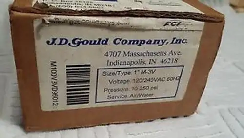 J.D. Gould Solenoid Valve M3V 1M-3V