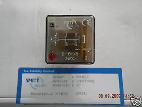 6 Mors Smitt Relays D-Ybx5 24Vdc-6Pcs