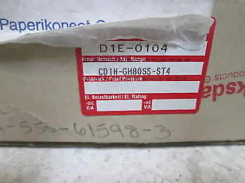 Barksdale D1E-0104/Cd1H-Gh80Ss-St4 Pressure Switch