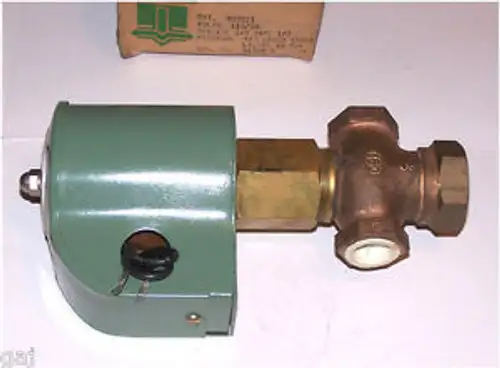 Asco 803021 Brass Solenoid Valve 1/2 Npt Air Gases Water Oil 15Psi 115/60