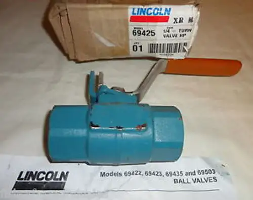 Lincoln Lube 69425 1/4-Turn Valve Hp Lnl-69425 For Lubrication Equipment