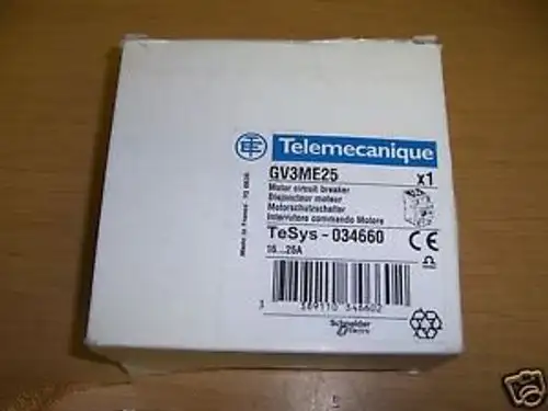 Telemecanique Gv3Me25 Motor Starter Circuit Breaker 16-25 Amp