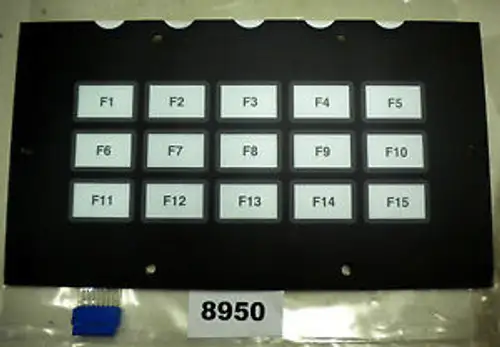 8950 Nematron 15 Position Sealed Membrane Keypad Kbd3025 F1-F15