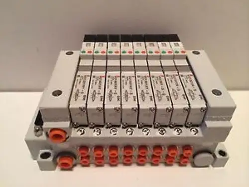 Smc Manifold Vv5Q11-08-Daj00314 Vv5Q1108Daj00314 W/ 8 Valves See Below Spec