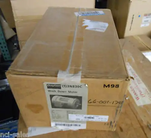 3N830C Dayton 1 Hp 1725 Rpm 3 Phase Wash Down Motor 230/460