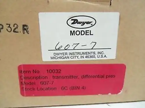 Dwyer Differential Pressure Transmitter 607-7