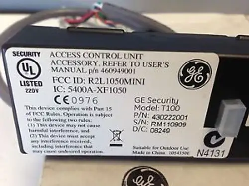 Old 4 Ge 430222001 Rdr T-100 Transition General Electric Security Dl