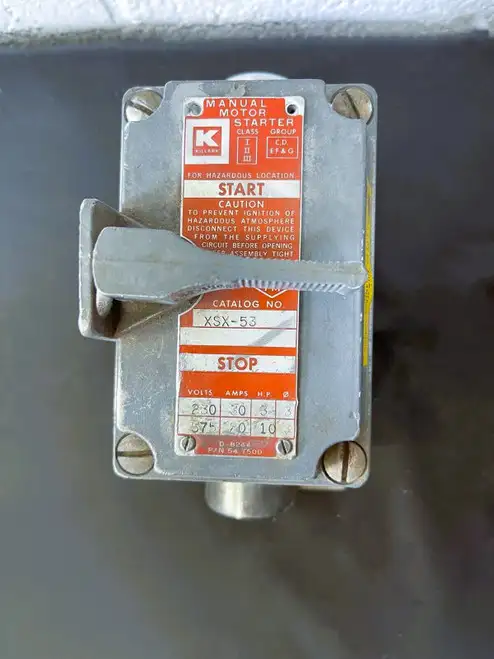 Killark Xsx-53 Motor Starter Switch 20-30A 115-600Vac 3P 10Hp Max