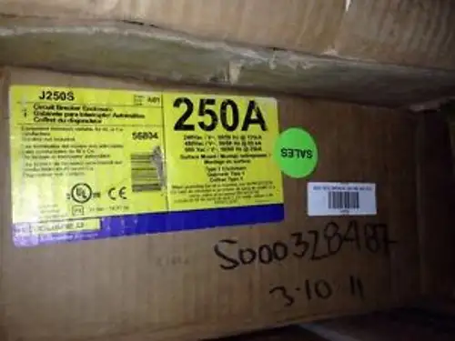 J250S Square D Circuit Breaker Enclosure 250 Amp 600 Volt