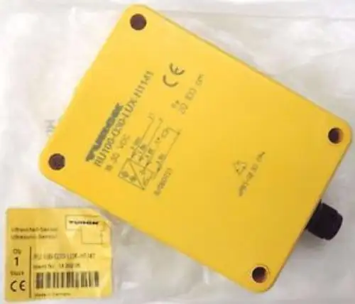 Turck Ru100-Q30-Lux-H1141 Ultrasonic Sensor Quick Disconnect 18-30Vdc