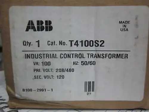 New ABB INDUSTRIAL CONTROL TRANSFORMER CAT No. T4100S2 YG-76A
