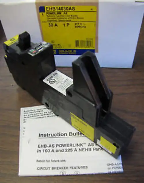 Square D EHB14030AS Breaker EHB-AS 30A 30 A Amp 1 Pole