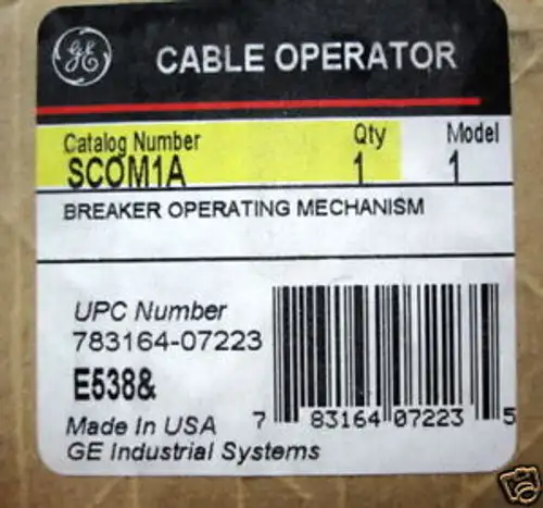 SCOM1A GE BREAKER OPERATING MECHANISM SCOM1A GENERAL ELECTRIC GE