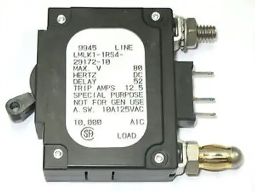 AIRPAX LMLK1-1RS4-29172-10 10A CIRCUIT BREAKER