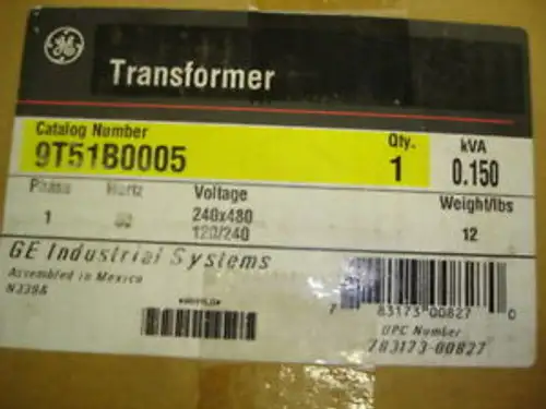 GE Transformer 9T51B0005 PH-1 HZ-60 .150 kVA 120-480V