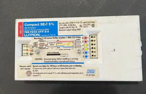 LUTRON FDB-T432-277-2-S 2L 32WATT COMPACT 277V ELECTRONIC DIMMING BALLAST