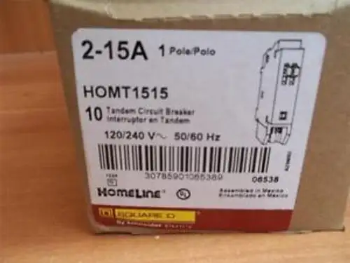 Square D Circuit Breaker 2-15A (Homt1515) Of 10