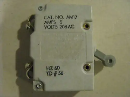 Heinemann Am17-5-208-60-56 Circuit Breaker Nsn: 5925-00-850-8145 5 Amp 208 V